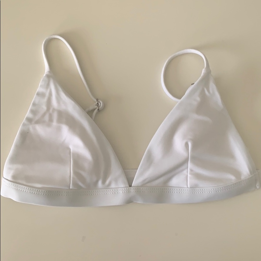 white bikini top